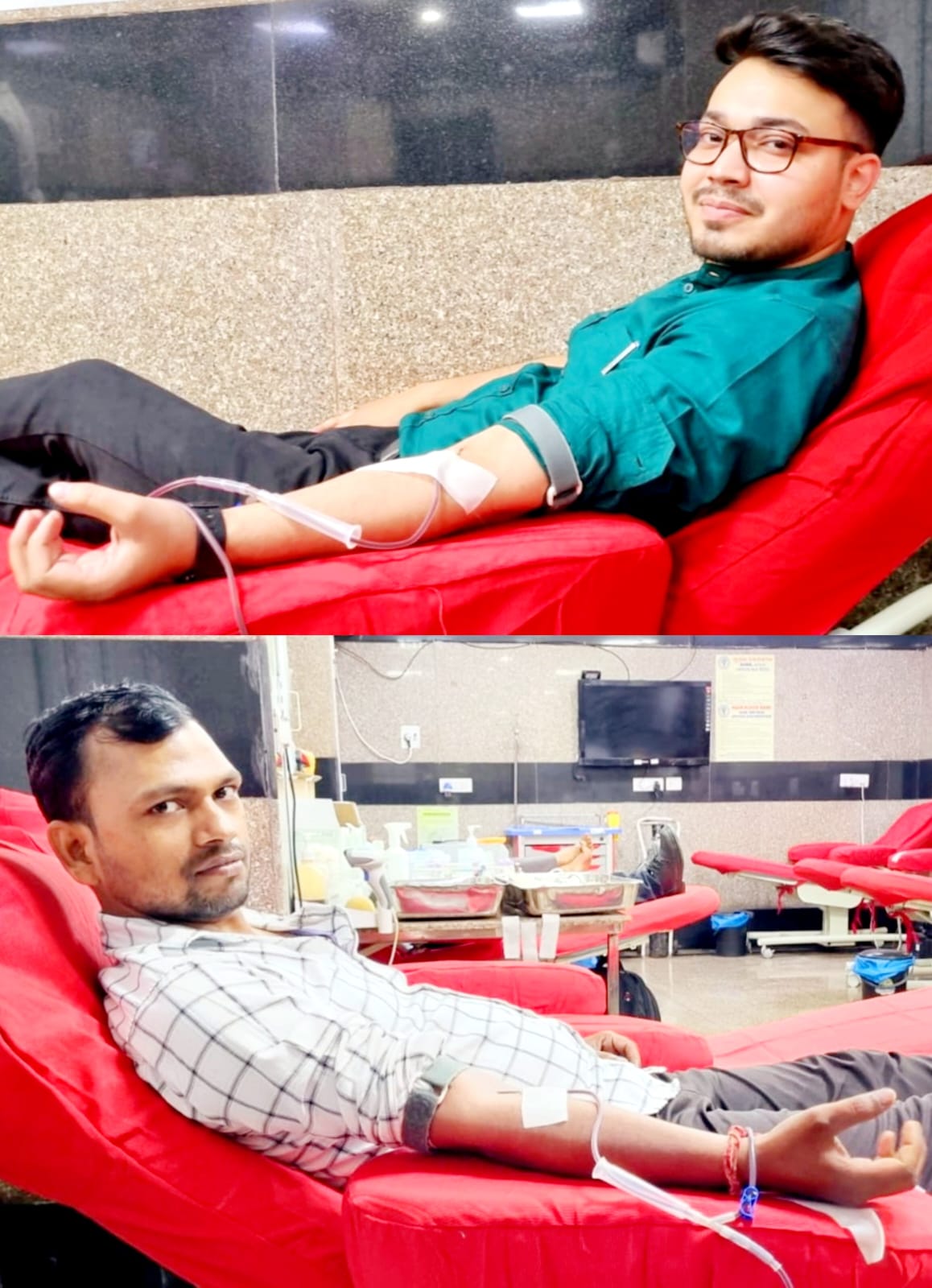 Delhi:डेरा प्रेमियों ने रक्तदान कर की ईलाज में मदद