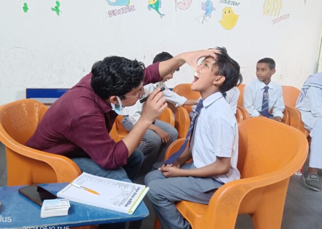 निःशुल्क कैम्प में 400 बच्चों का हुआ स्वास्थ्य परीक्षण  