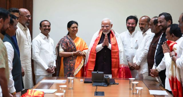 Telangana: प्रधानमंत्री मोदी से मिले तेलंगाना के भाजपा सांसद और विधायक