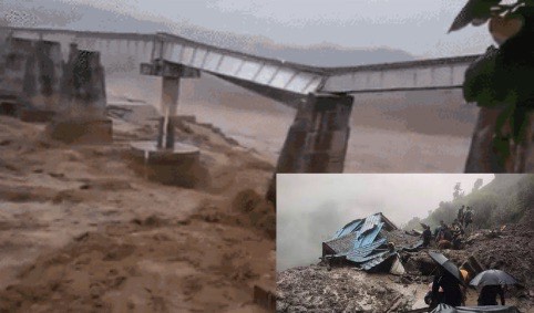 हिमाचल और पंजाब में भारी बारिश का कहर जारी, चक्की पुल बहा, NH-3 क्षतिग्रस्त, यातायात ठप