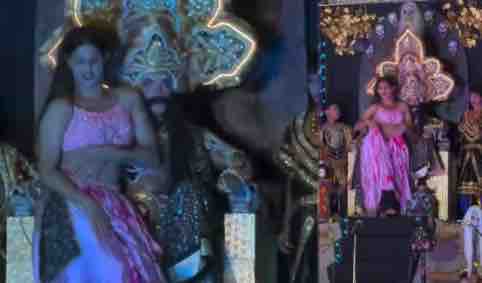 अहमदाबाद रामलीला समिति के कार्यक्रम में रावण की रासलीला, रावण की गोद में नाचती युवती का वीडियो वायरल