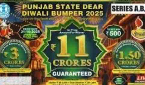 पंजाब की दिवाली बंपर लॉटरी में 11 करोड़ का जैकपॉट: राजस्थान के रेहड़ी वाले की बदली किस्मत, उधार लेकर भागते हुए पहुंचा चंडीगढ़