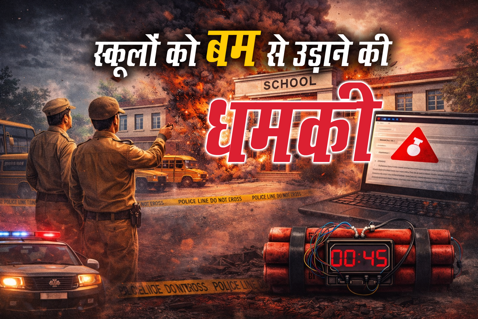 School Bomb Threat : नोएडा और अहमदाबाद में कई स्कूलों को बम से उड़ाने की धमकी