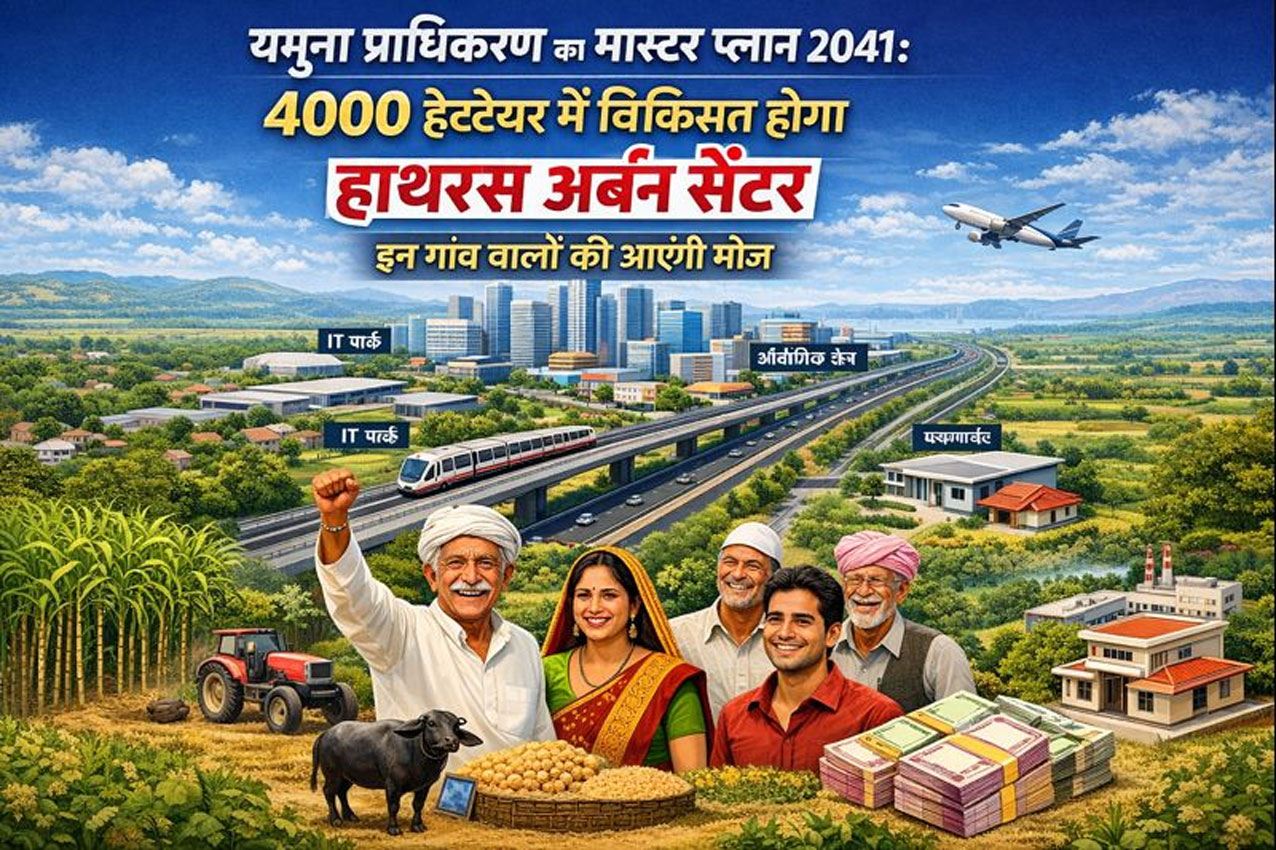 यमुना प्राधिकरण का मास्टर प्लान 2041ः 4000 हेक्टेयर में विकसित होगा हाथरस अर्बन सेंटर, इन गांव वालों की आएंगी मौज