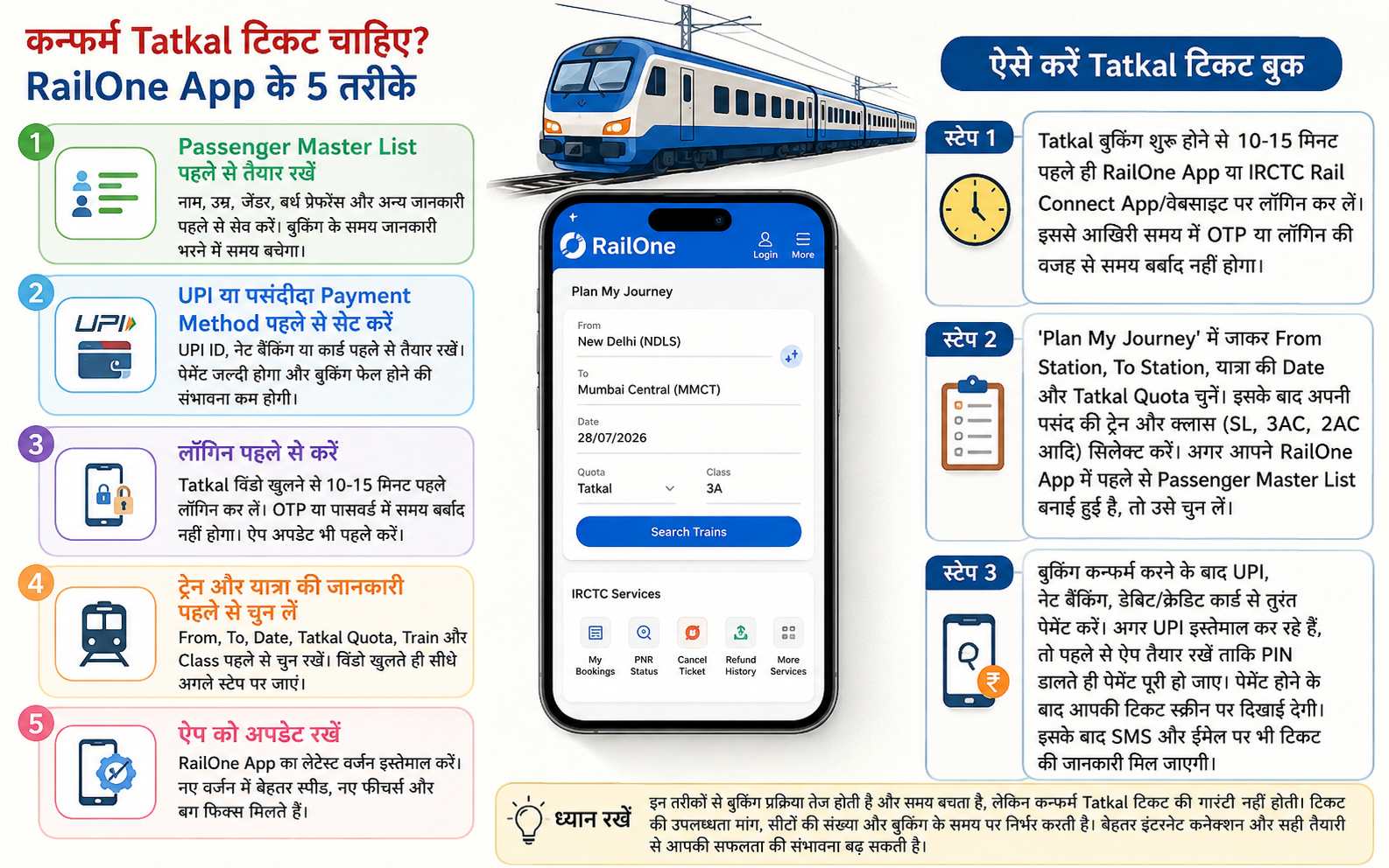 Tatkal Ticket Booking :